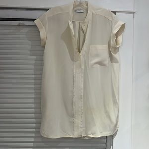 Vince 100% silk cap sleeve blouse